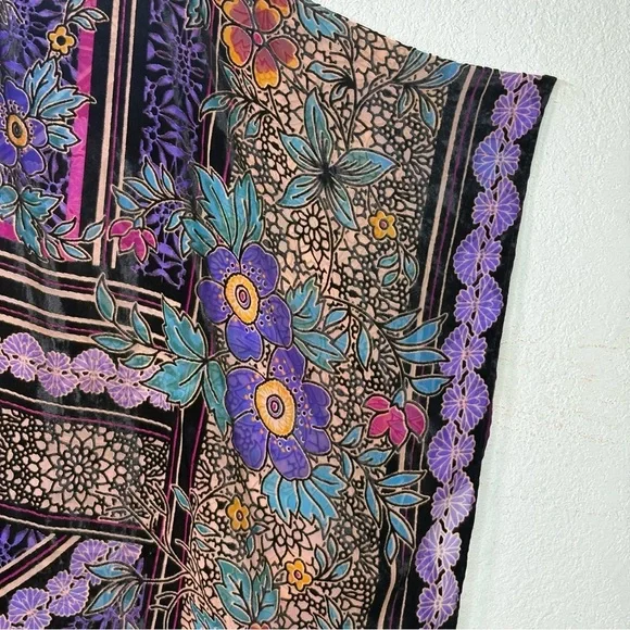 By Anthropologie Women’s One Size Sheer Burnout Kimono Bohemian Whimsigoth - Picture 10 of 16